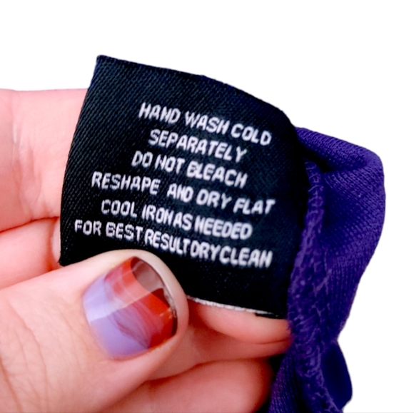 W118 by Walter Baker Purple Draped Long Sleeve Dress Women's Size Large L - Picture 6 of 7